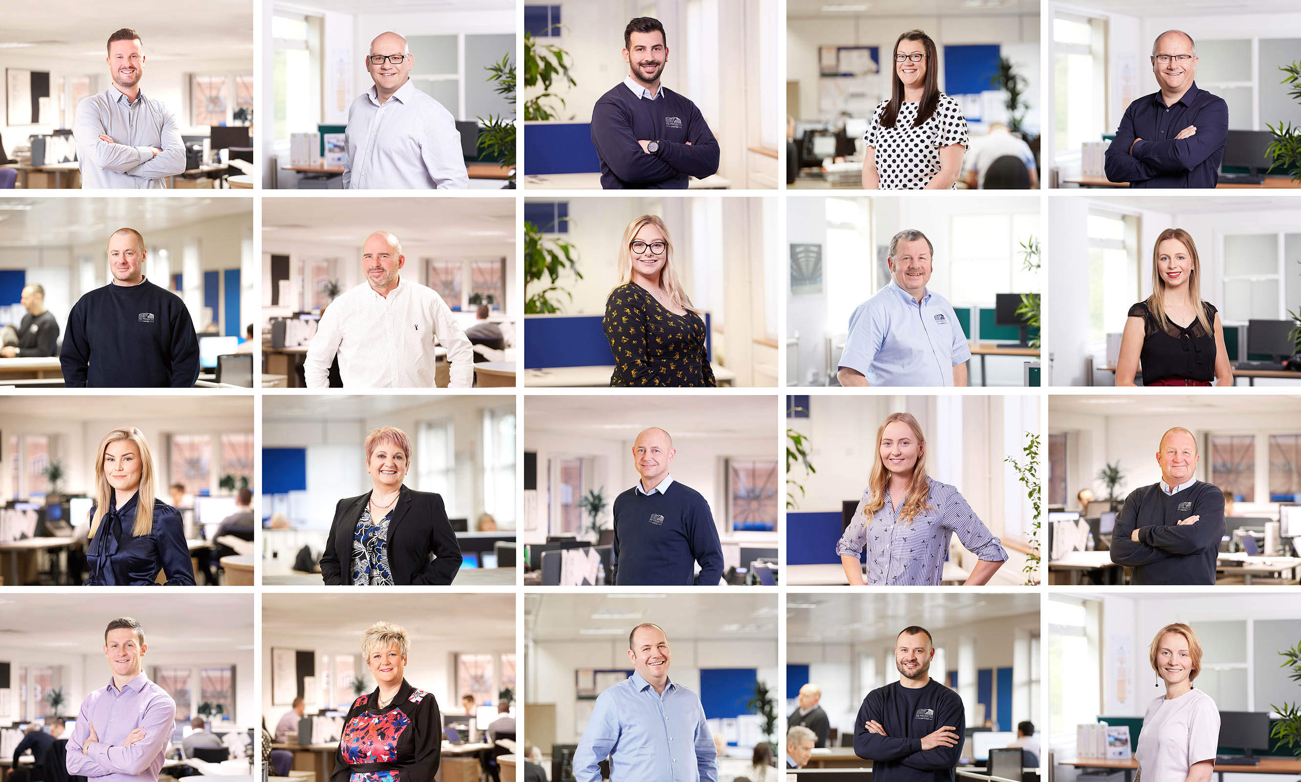 HB PROJECTS Commercial corporate portrait HB bradford photography headshots montage