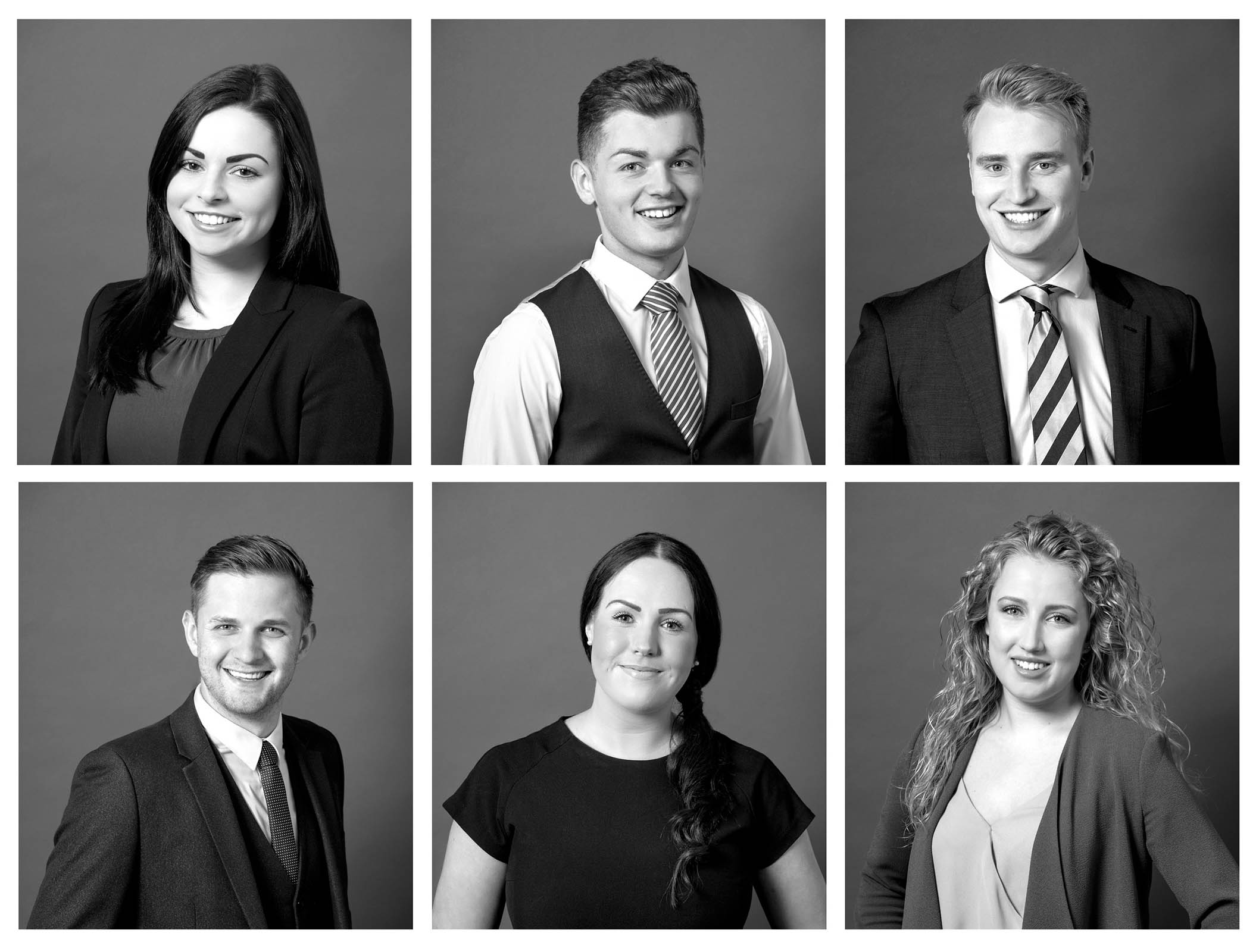 corporate headshots profile portraits studio plain background montage Manchester Leeds Yorkshire Huddersfield Sagar wright black and white photography