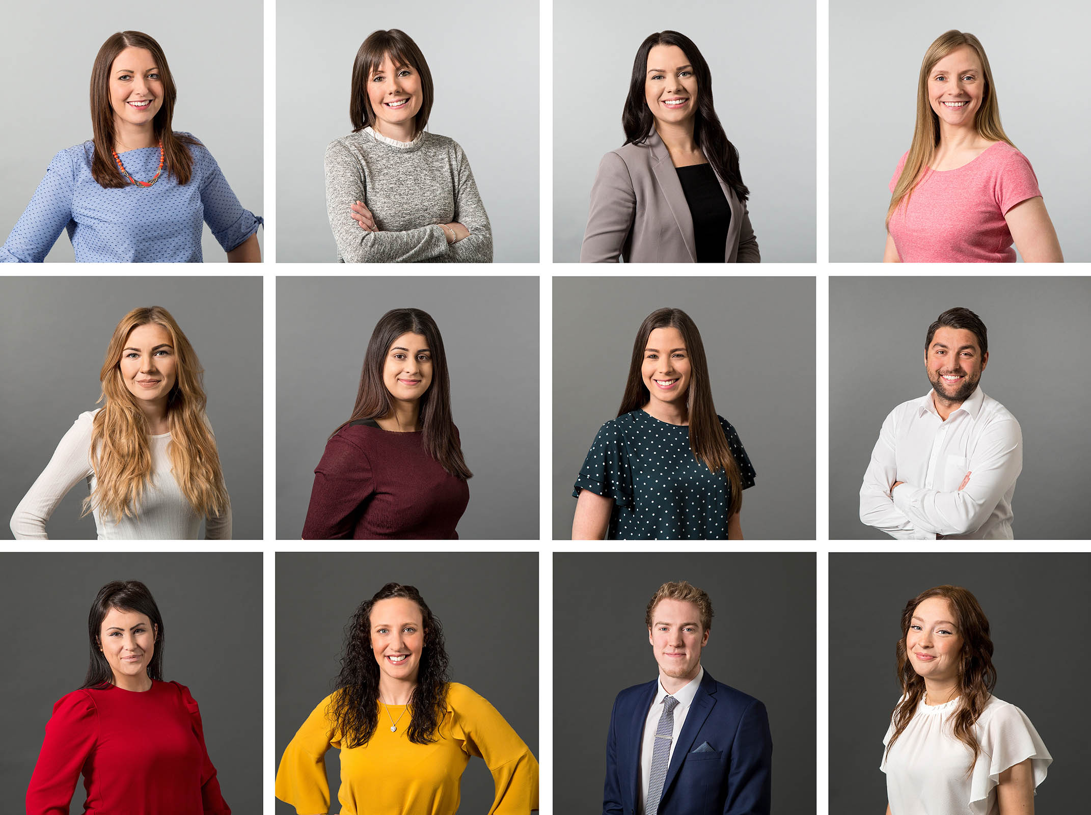 corporate headshots profile portraits studio plain background montage headshot photographer sewell wallis