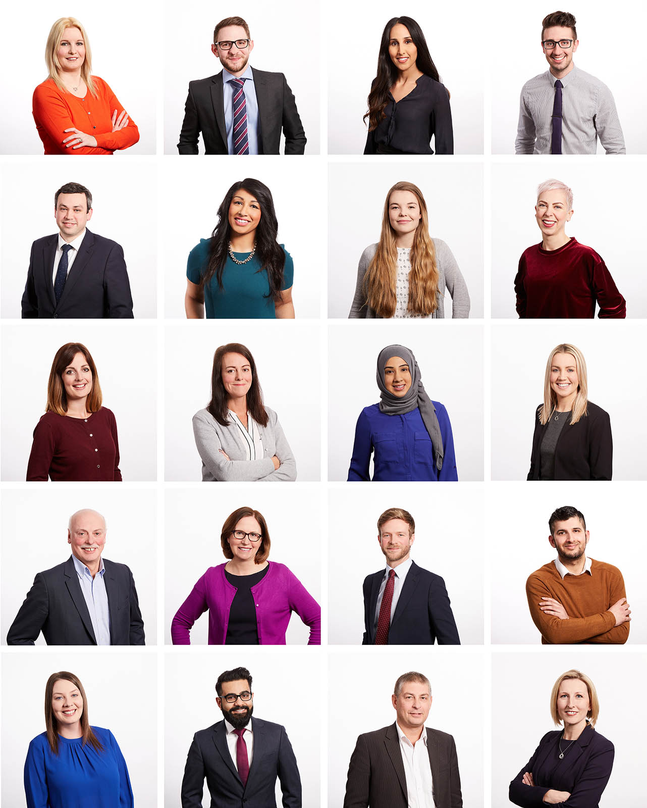 corporate headshots profile portraits studio plain background montage photography Morrish solicitors leeds